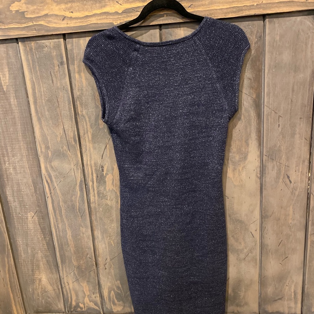 Express midnight blue shimmer dress - Picture 4 of 5